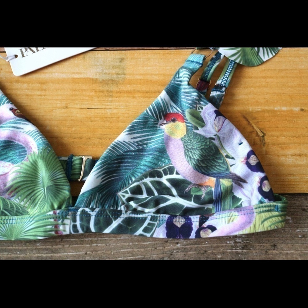 Palmarosa swimwear land of mist bikini top NWT